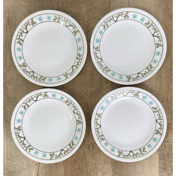 Corelle Other - Lot x4 Corelle Vitrelle TREE BIRD Dessert Bread Plates 6¾" Break Chip Resistant